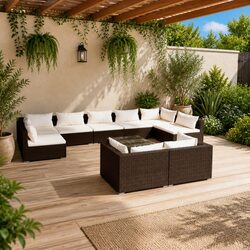 Your Ideal 10-Piece Outdoor Lounge Set Awaits
