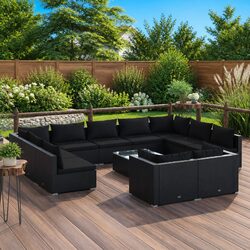 Enjoy a 12 Piece Modular Lounge Set for Your Outdoor Oasis