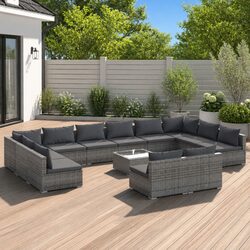 Your Outdoor Retreat: 13 Piece Grey Lounge Set