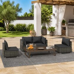 Your New Favorite 4-Piece Outdoor Lounge Set in Grey