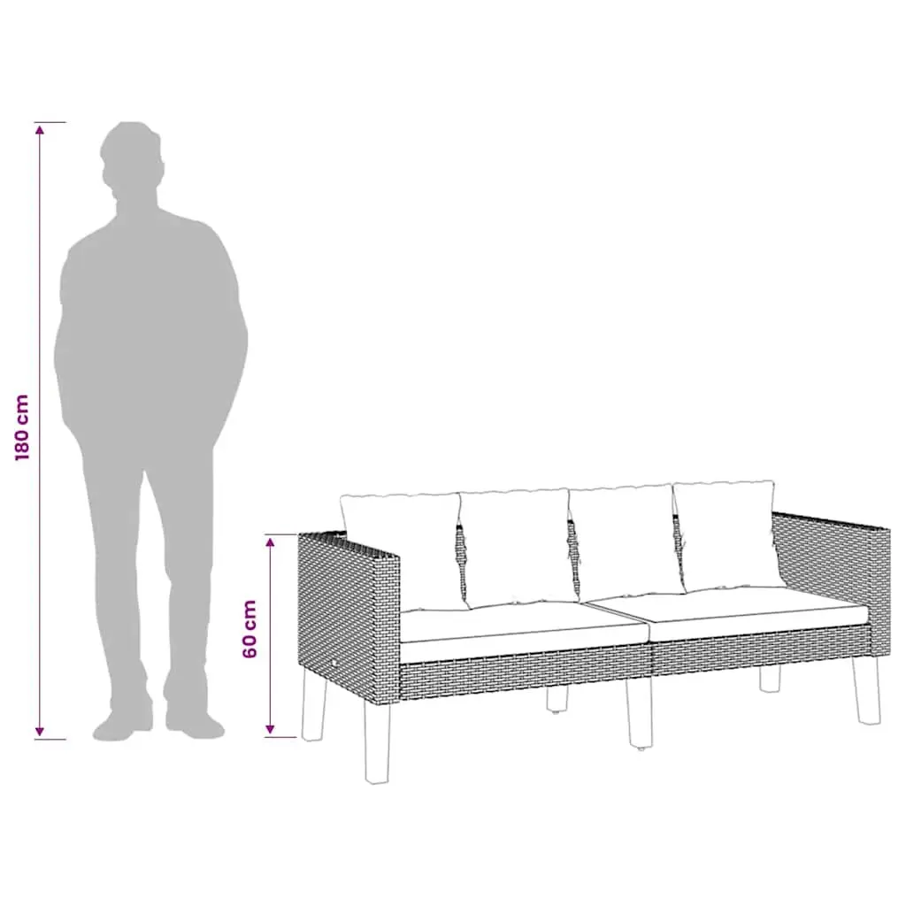 2-Seater Garden Sofa