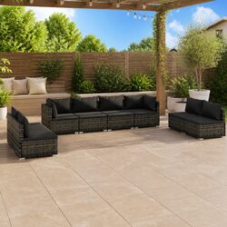 Create Your Cozy Outdoor Retreat with 8 Piece Lounge Set