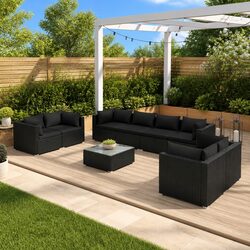 Make Your Outdoor Space Inviting with Our 9-Piece Lounge Set