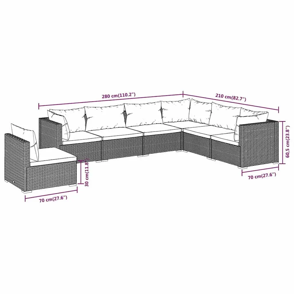 7-Piece Modular Lounge Set