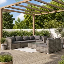 Friendly 8 Piece Garden Lounge Set for Your Outdoor Enjoyment