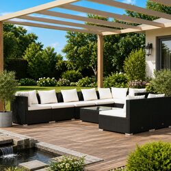 Friendly 9 Piece Outdoor Lounge Set for Relaxation