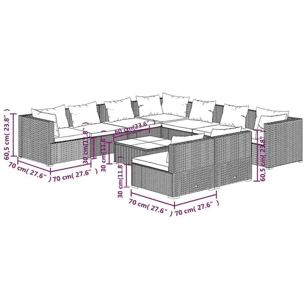 10-Piece Garden Lounge Set
