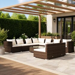Friendly 10 Piece Outdoor Lounge Set with Cushions