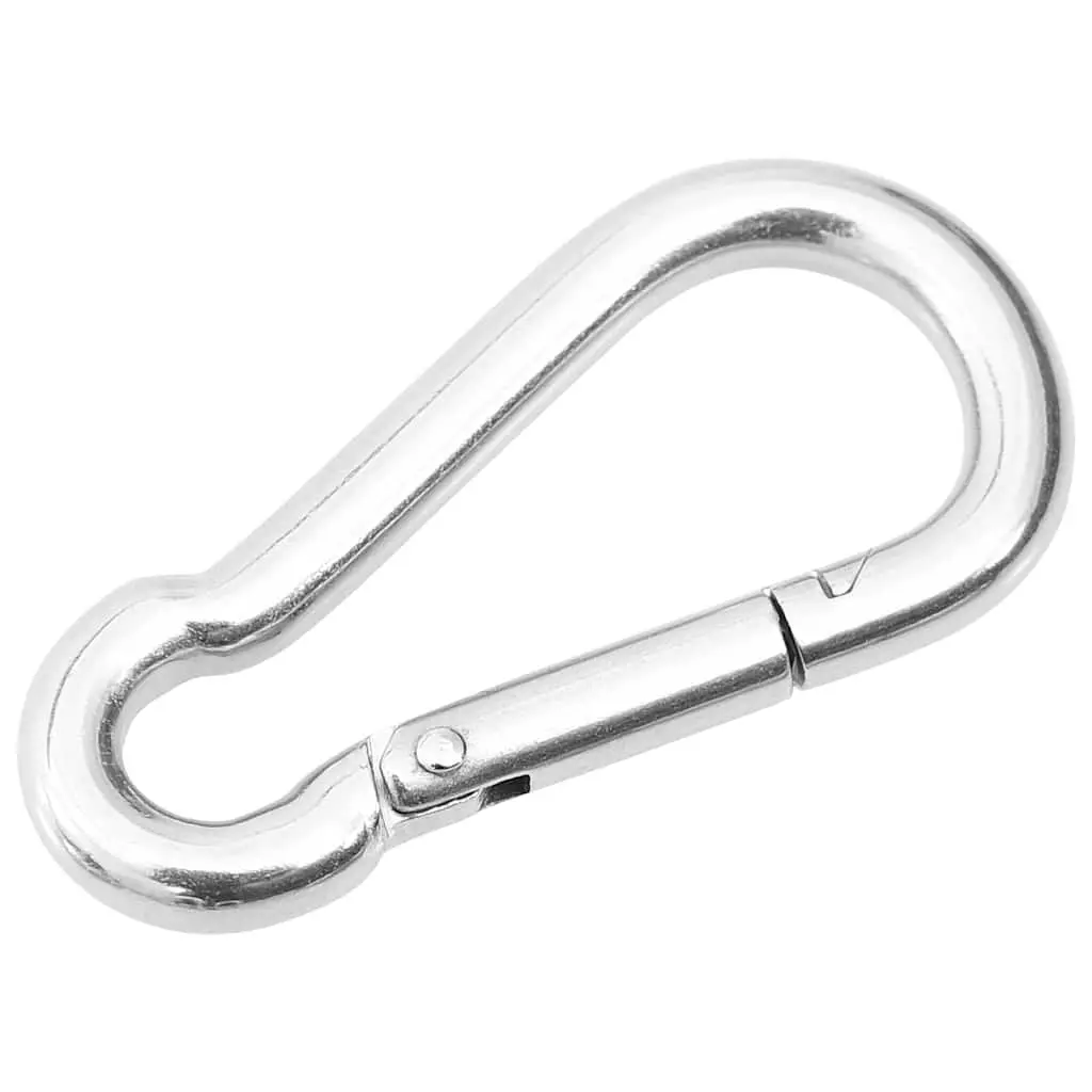 Stainless Steel Fittings Set for Sunshade Sail with Adjustable Turnbuckle and Carabiners 9 Piece