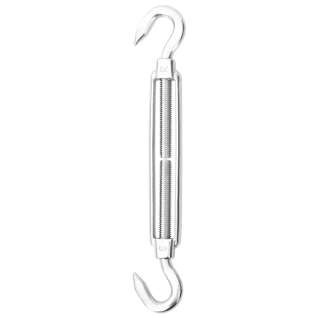9 Piece Adjustable Shade Sail Fitting Kit Stainless Steel Turnbuckle Carabiner