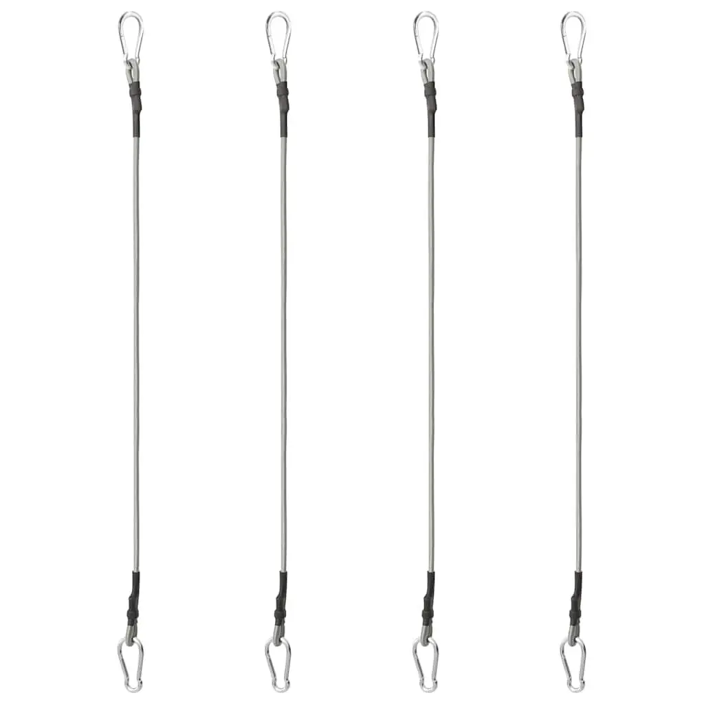 Ropes with Carabiner Weather-resistant 4 Piece Set for Tensioning Tarpaulins Awnings Outdoor Accessory