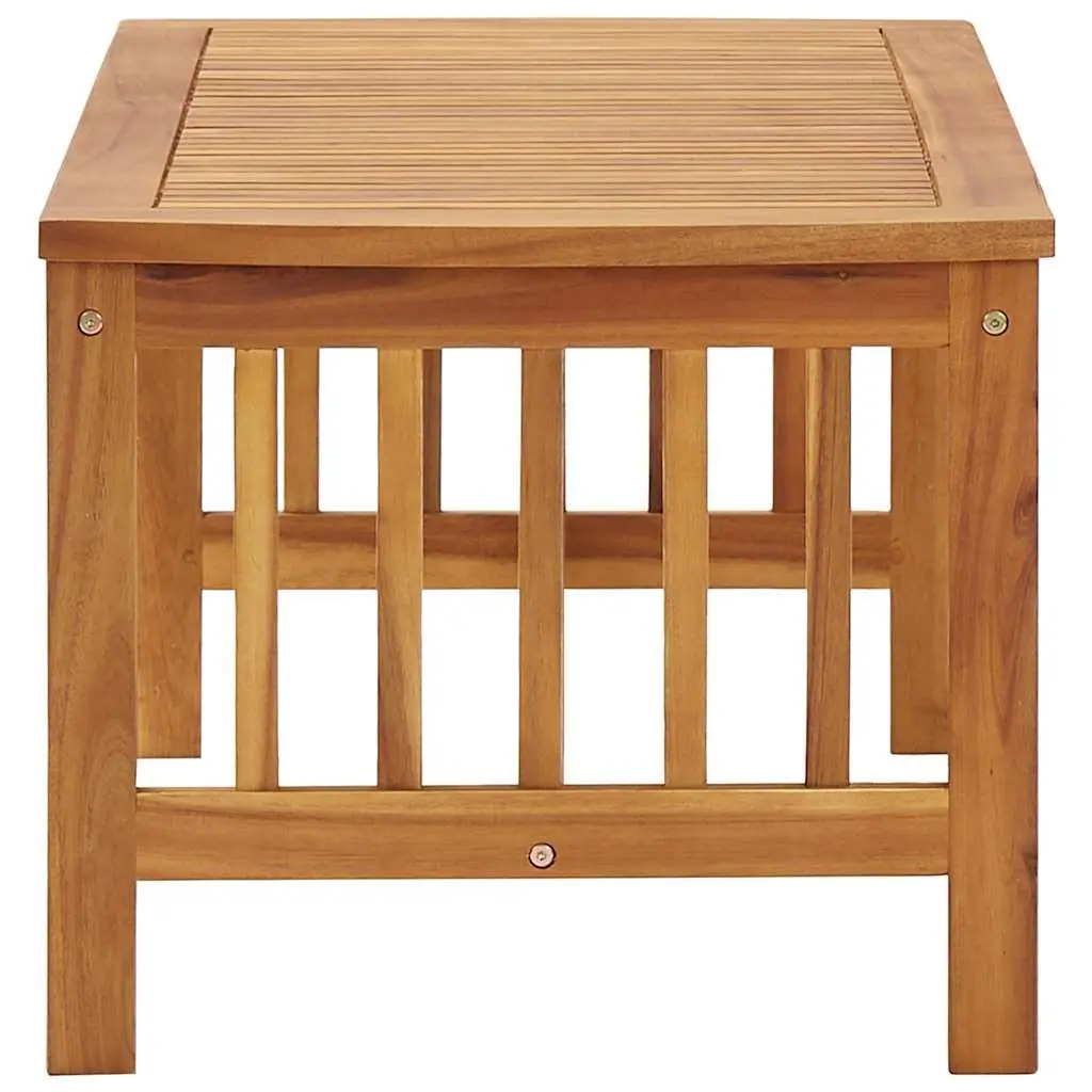 Coffee Table Slatted Top Solid Acacia Wood 102x50x43cm