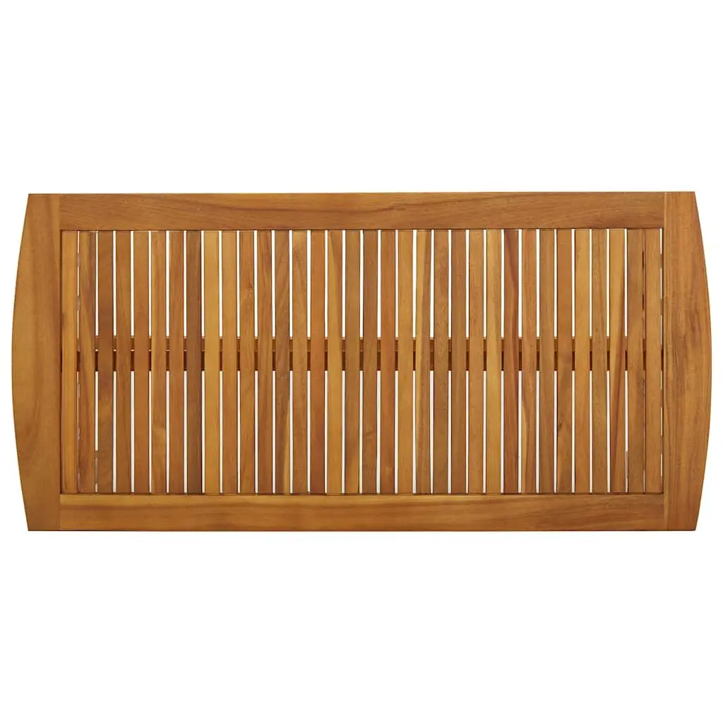 Coffee Table Slatted Top Solid Acacia Wood 102x50x43cm