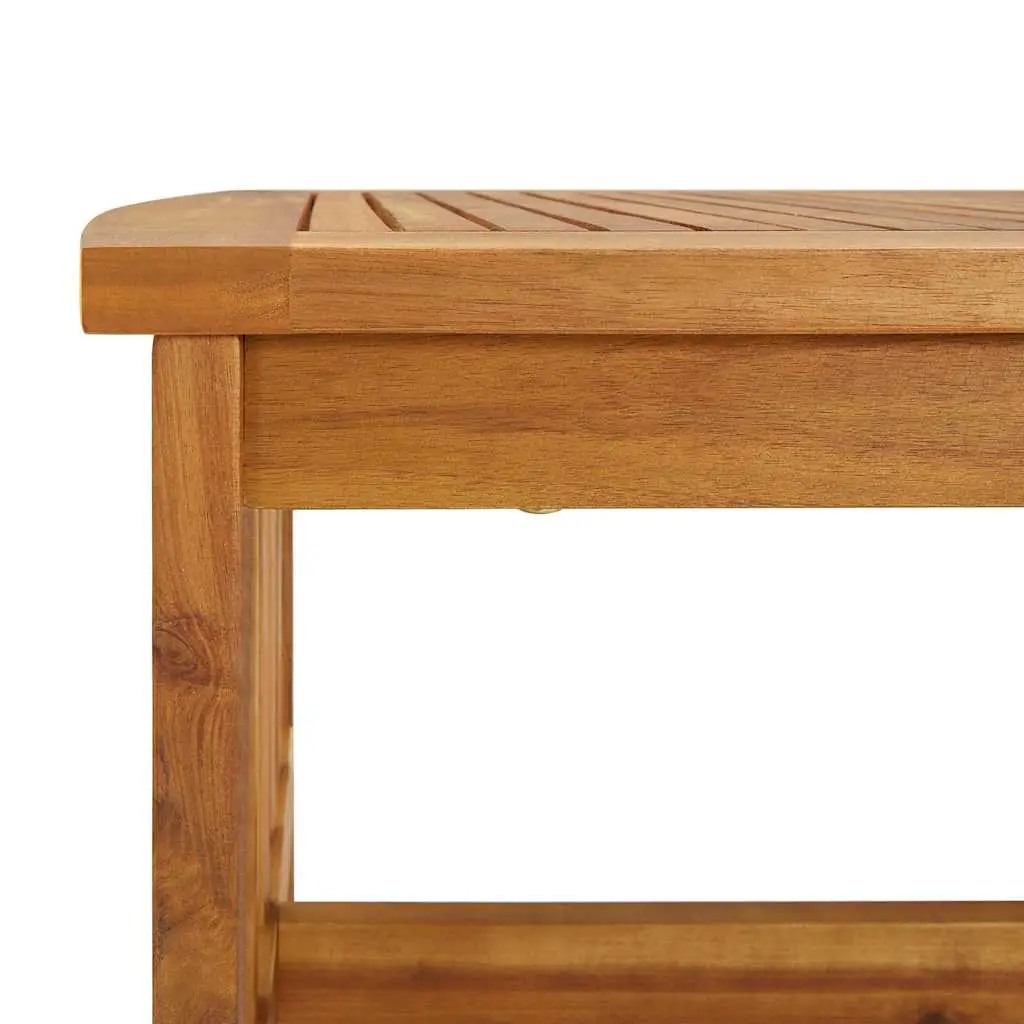Coffee Table Slatted Top Solid Acacia Wood 102x50x43cm