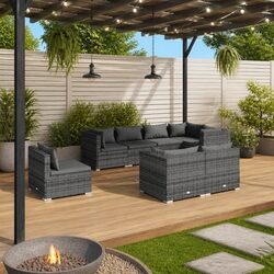 Your Perfect 8-Piece Garden Lounge Set in Grey