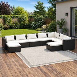 Friendly 9-Piece Garden Lounge Set for Your Outdoor Enjoyment
