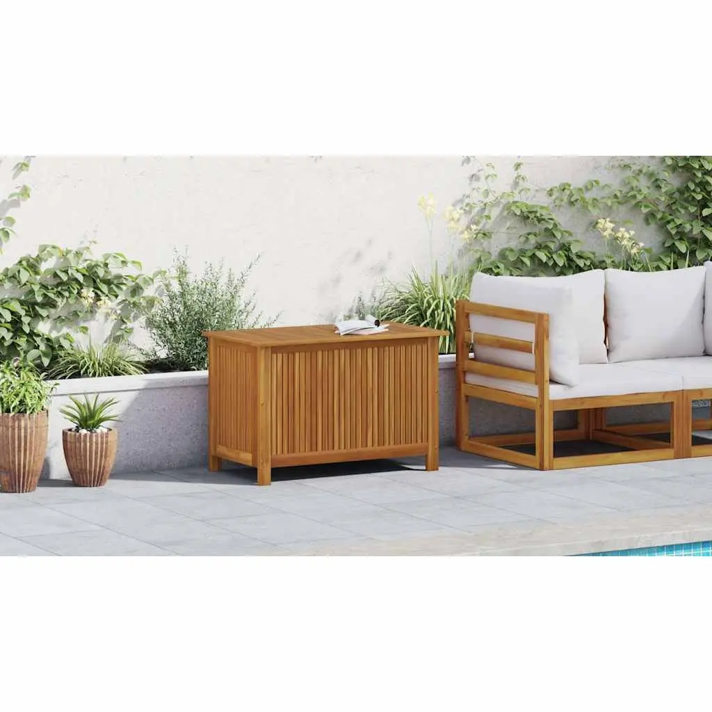 Garden Storage Box 90x50x58 cm Outdoor Bench Solid Acacia Wood Brown