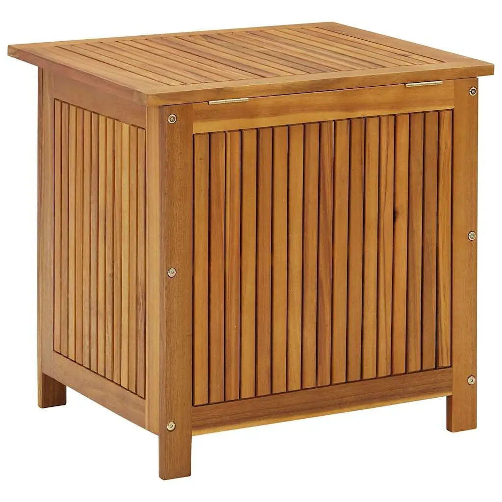 Garden Storage Box Outdoor Bench Solid Wood 60x50x58 cm Brown Acacia Trunk