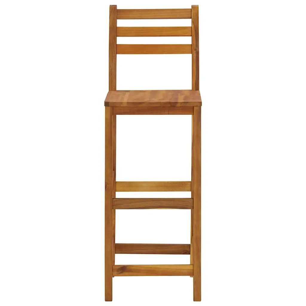 Acacia Wood Bar Stools Set of 4