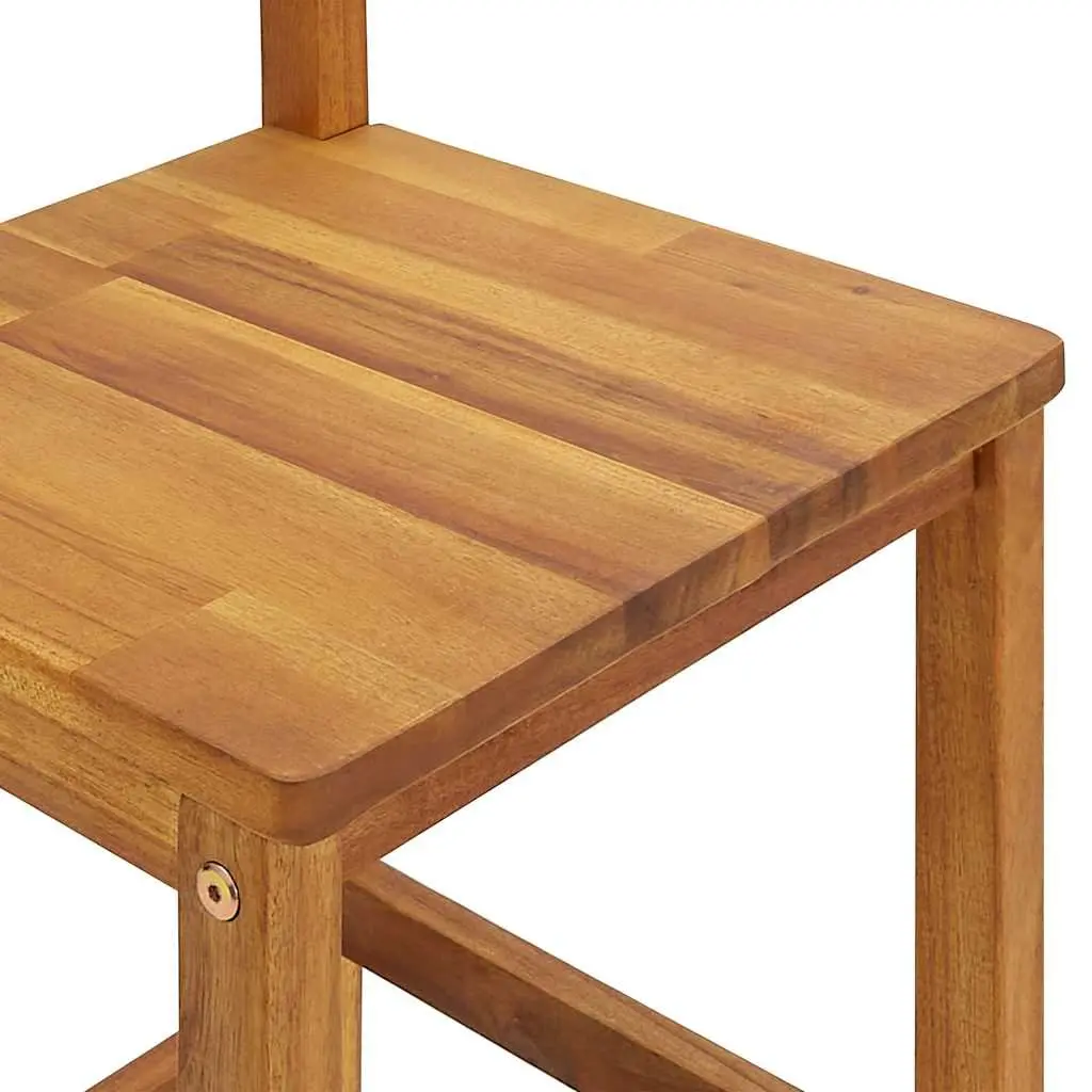 Acacia Wood Bar Stools Set of 4