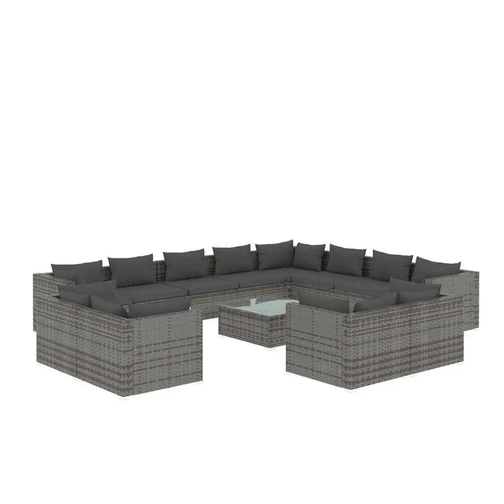 13 Piece Grey Outdoor Lounge Set