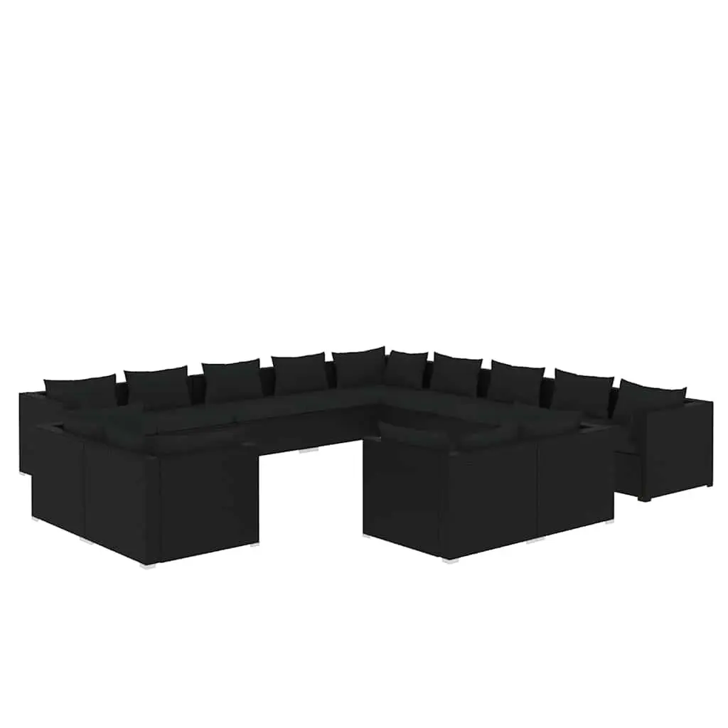13 Piece Garden Lounge Set Modular Outdoor Furniture PE Rattan with Cushions