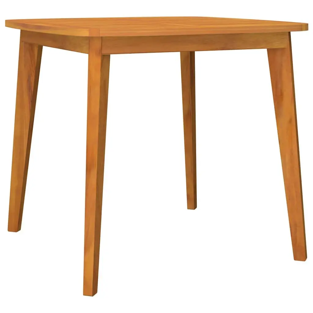 Outdoor Dining Table Brown Solid Acacia Wood Slatted Top 85x85x75cm