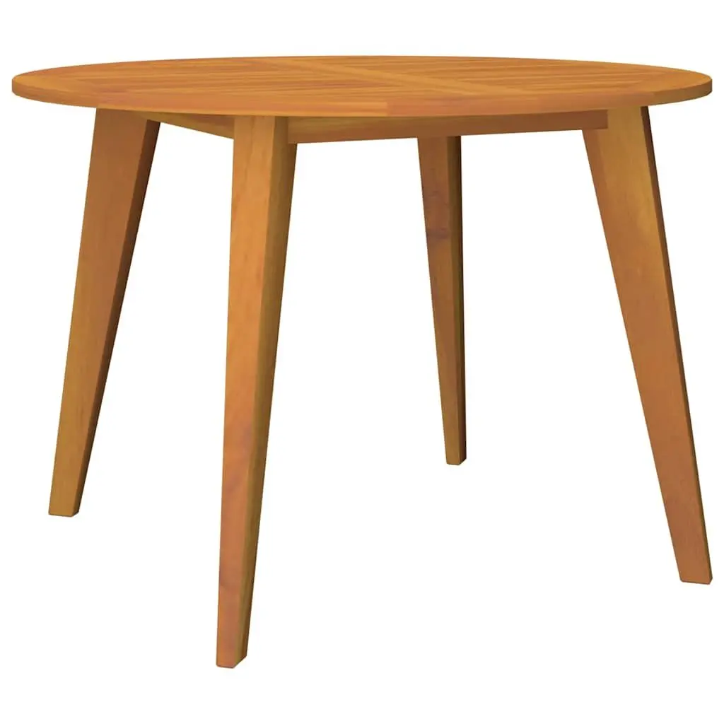 Round Solid Acacia Wood Garden Table Ø110x75 cm Brown