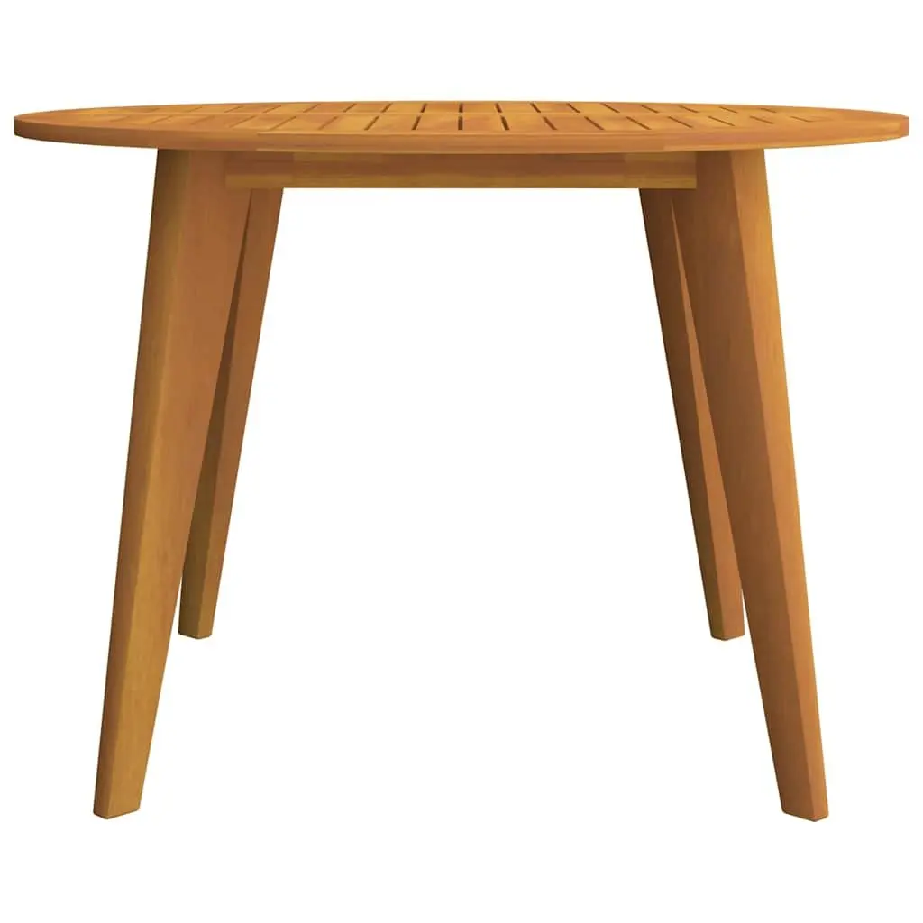 Round Solid Acacia Wood Garden Table Ø110x75 cm Brown