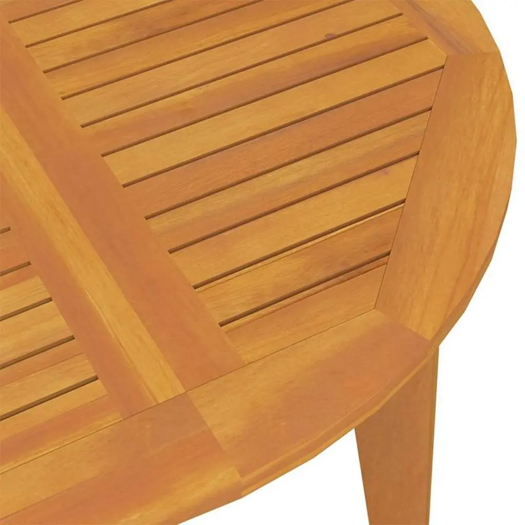 Round Solid Acacia Wood Garden Table Ø110x75 cm Brown