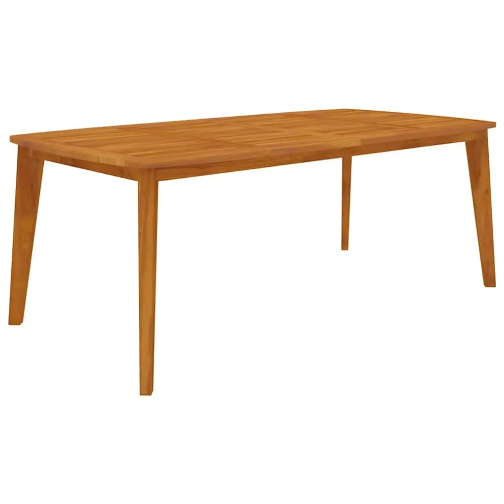 Garden Table Brown Solid Acacia Wood 200x100cm Outdoor Dining Furniture