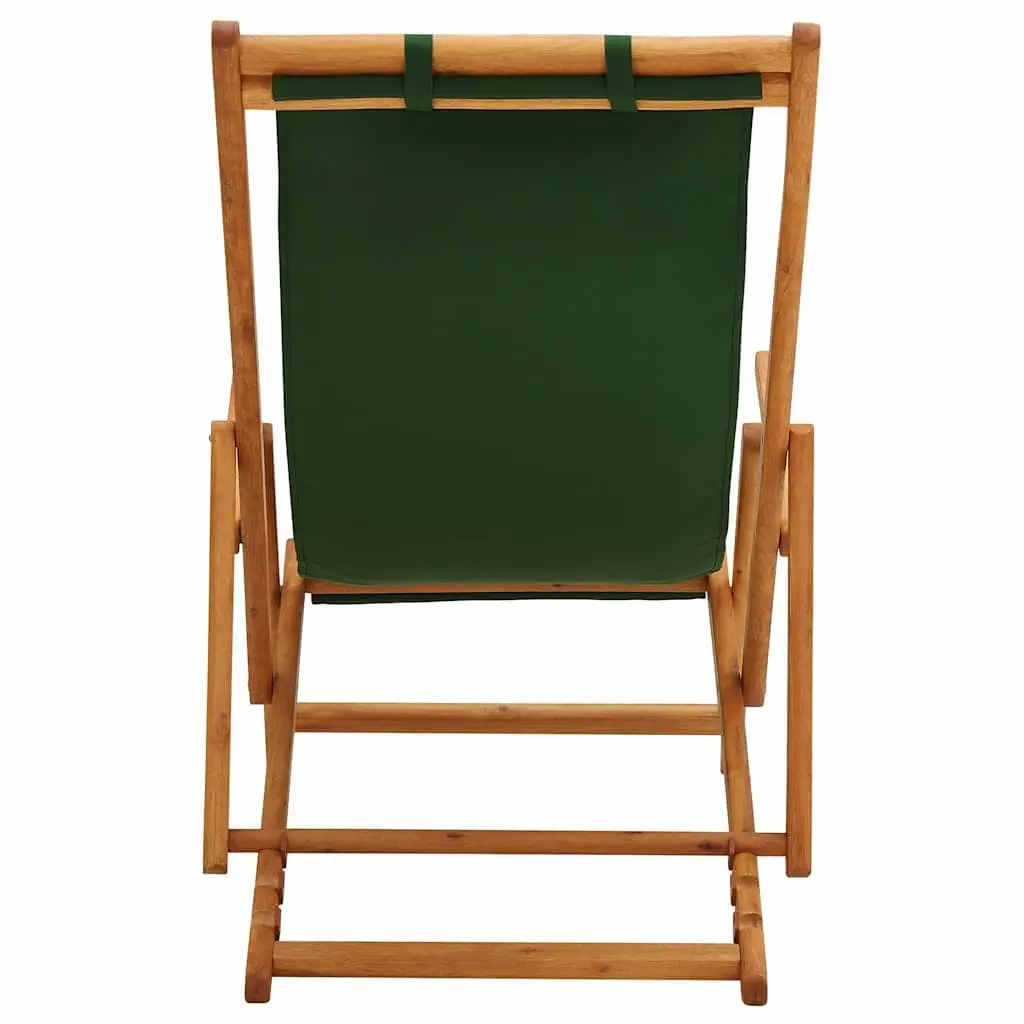 Folding Beach Chair Green Outdoor Garden Patio Lounge Reclining Seat Camping