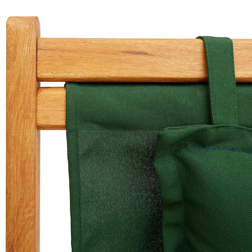 Folding Beach Chair Green Outdoor Garden Patio Lounge Reclining Seat Camping