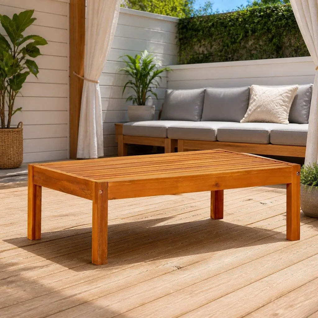 Garden Table in Solid Acacia Wood