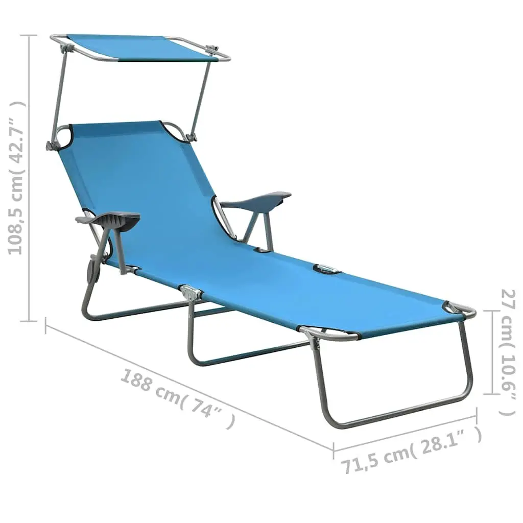 Sun Lounger with Canopy