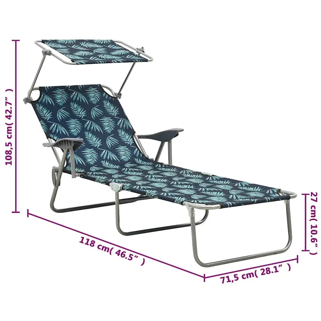Sun Lounger with Canopy for Outdoor Fun