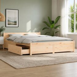 Your New Wooden Bed Frame with Storage Awaits