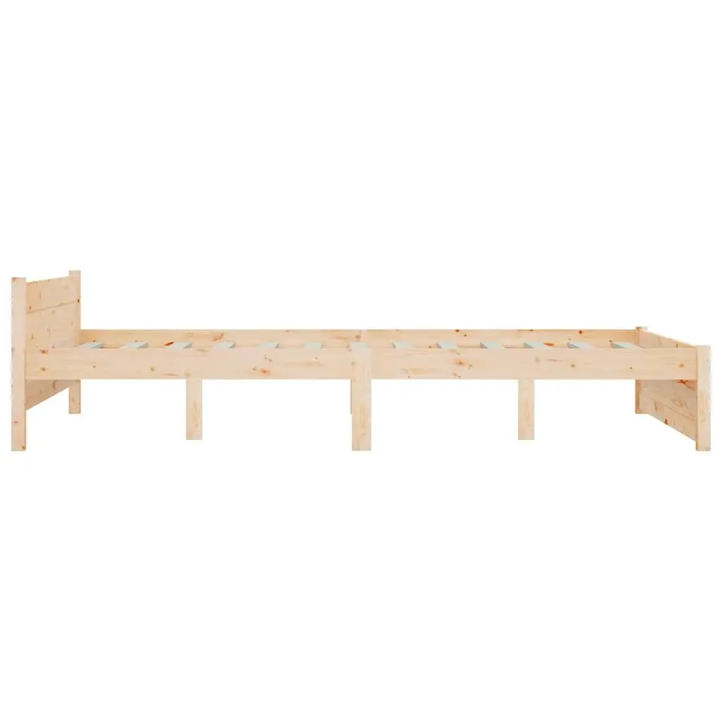 Brown Wooden Bed Frame 135x190cm with Storage Drawers for Bedroom Furniture
