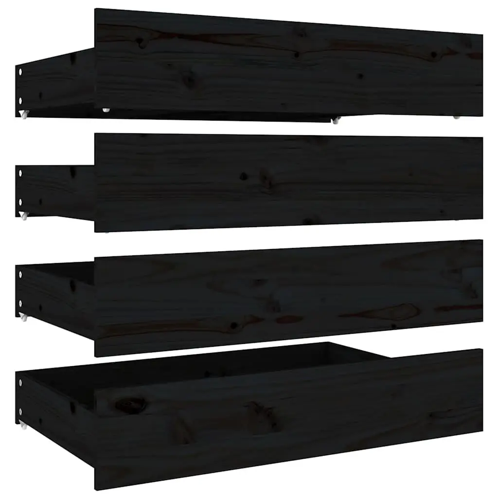 King Bed Frame with Storage Drawers