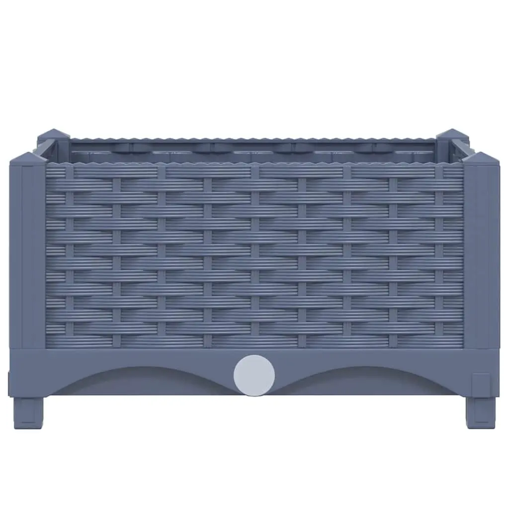 Raised Garden Bed Planter Grey Polypropylene 40x40x23cm