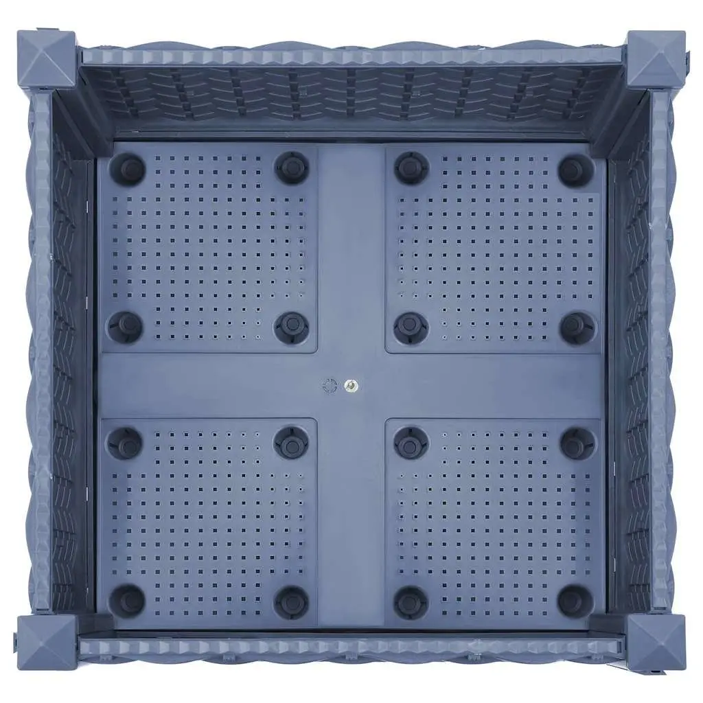 Raised Garden Bed Planter Grey Polypropylene 40x40x23cm