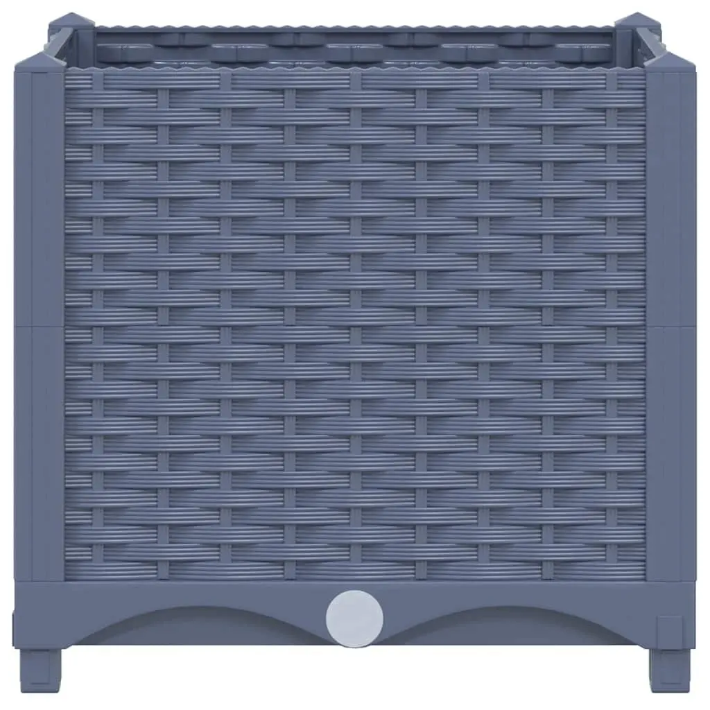 Raised Garden Bed Planter Durable Polypropylene 40x40x38cm Grey