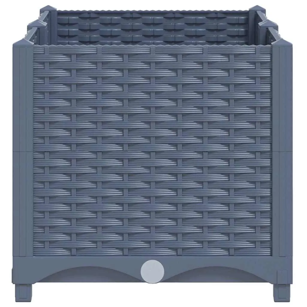 Raised Garden Bed Planter Sturdy Polypropylene 80x40x38cm Grey