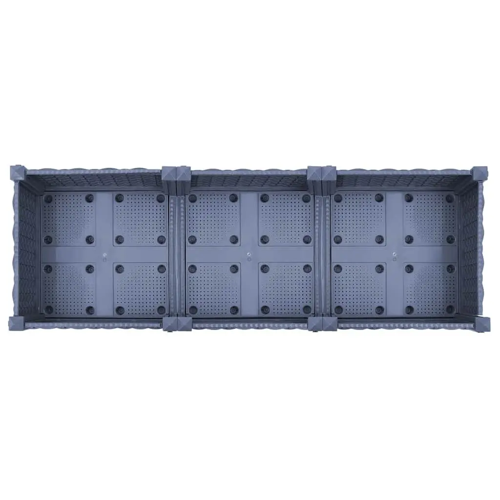 Raised Garden Bed Planter 120x40x71cm in Grey