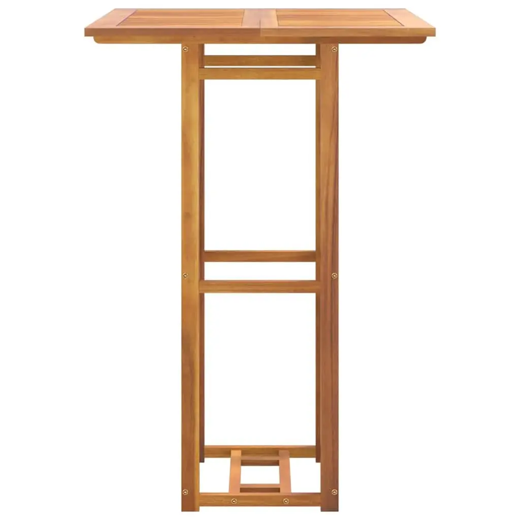 Outdoor Bar Set 5 Piece Brown Solid Wood Acacia Garden Patio Furniture Foldable