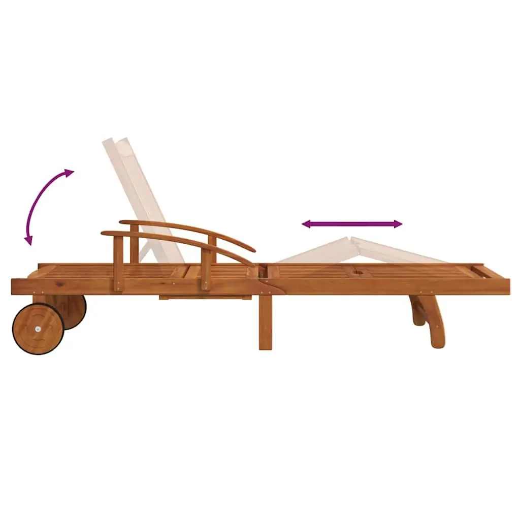 Sun Lounger Set with Folding Table