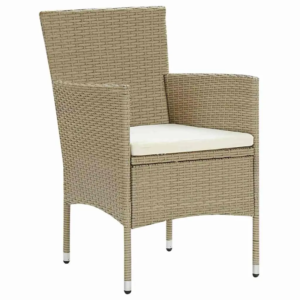 Outdoor Dining Chairs 4 pcs Garden Seating Set Hand-Woven PE Rattan with