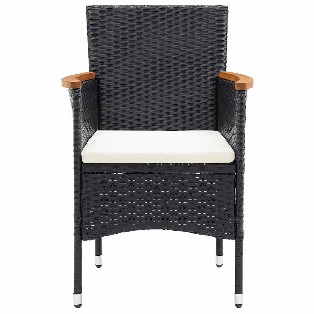 Outdoor Dining Chairs Ergonomic Curved Backrest 4 Piece Set