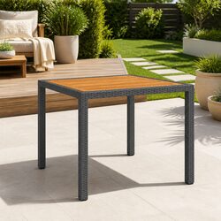 Your Go-To Black Garden Table 90x90x75cm