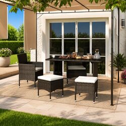 Friendly 4-Piece PE Rattan Outdoor Seating Set